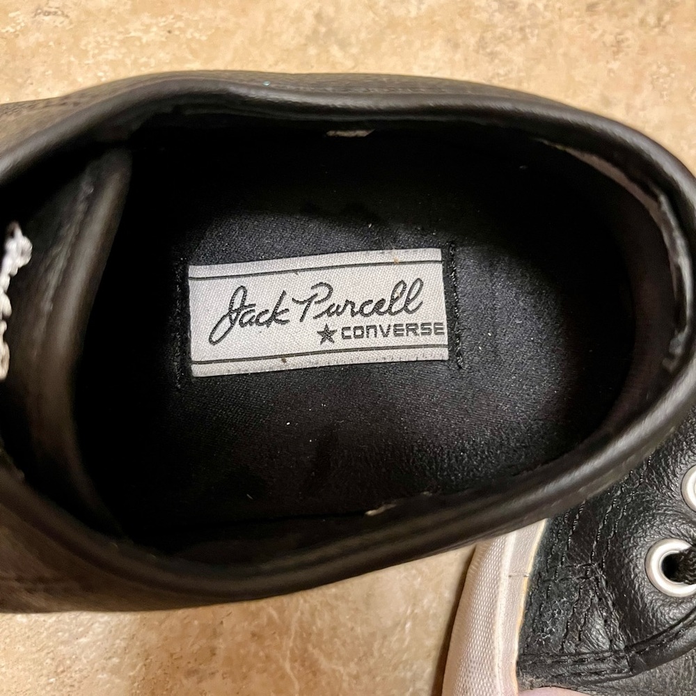 Converse Jack Purcell Black and White Sneakers - Picture 2 of 15